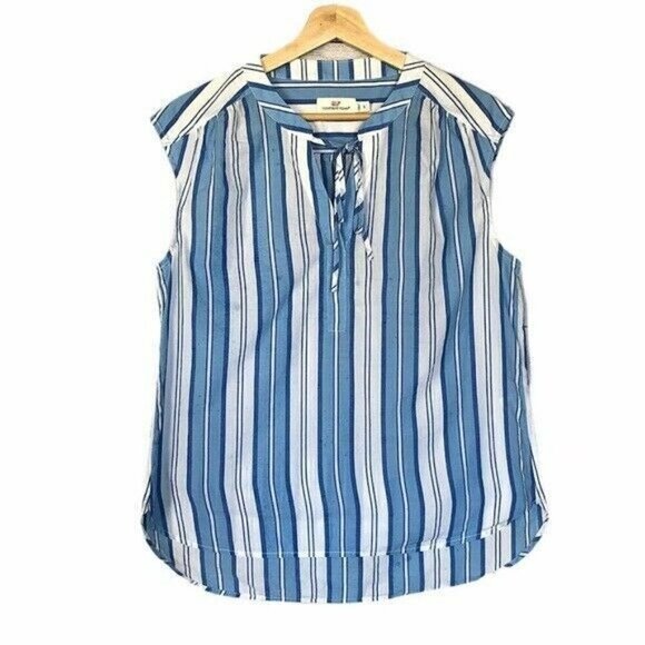 Vineyard Vines Ocean Stripe Sleeveless Top S - Picture 1 of 6